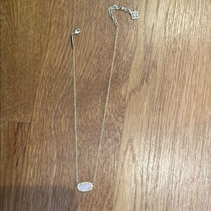 Kendra Scott necklace - gold and rose quartz